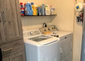 Laundry Room with Washer / Dryer, Storage Cabinets, 2-60 Gallon HWT's